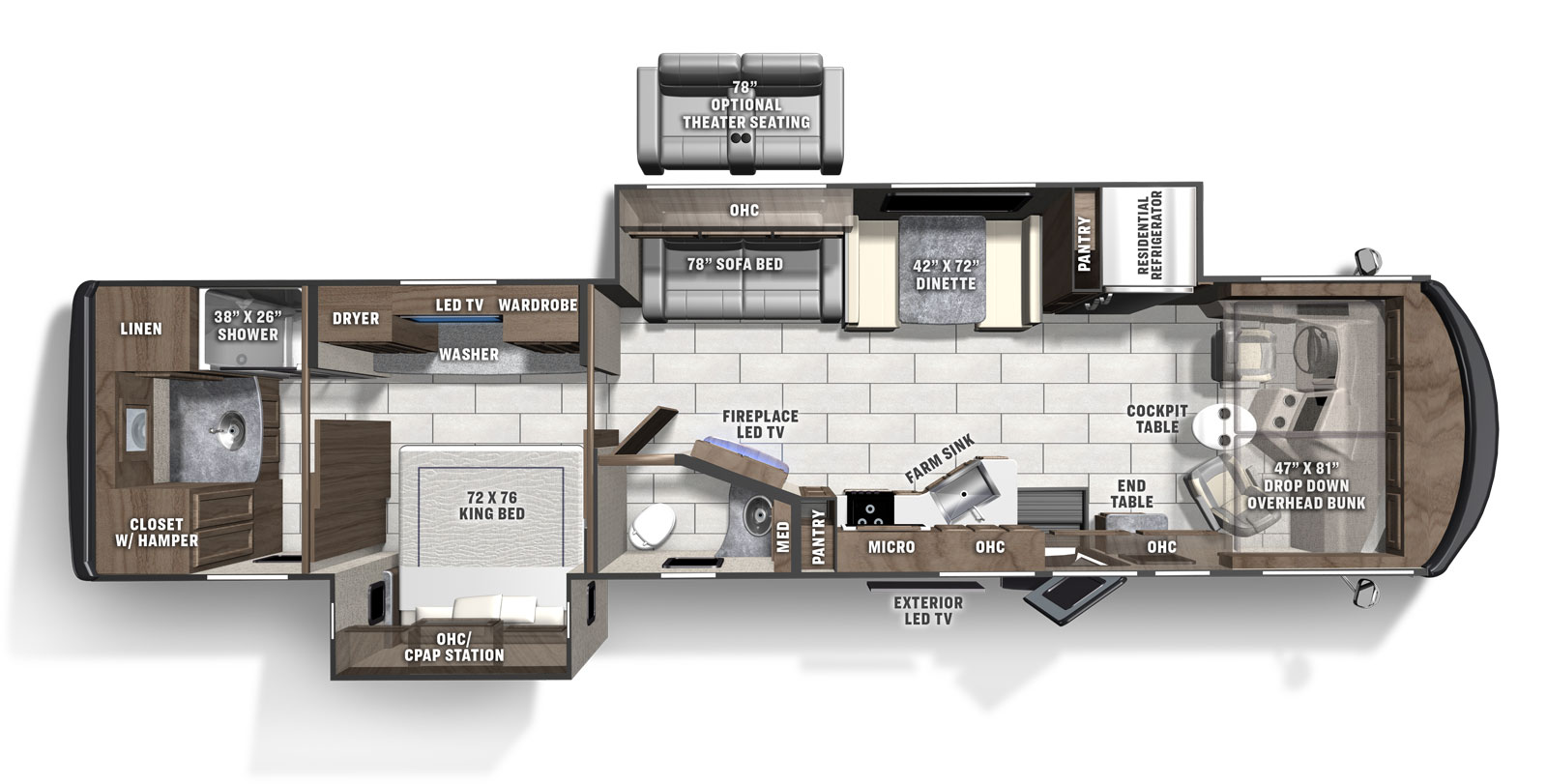 2023 COACHMEN SPORTSCOACH 365RB, , floor-plans-day image number 0